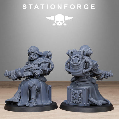Scavenger Scorchers, Space Techno-bots, modular Sci-Fi warriors by STATIONFORGE, Sci-Fi Wargames Cyber-themed Grimdark miniatures