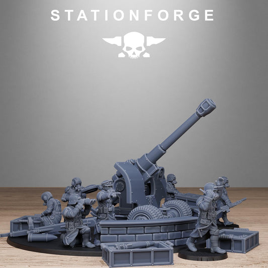 GrimGuard Light Artillery 2.0, Modular Sci-Fi Artillery by STATIONFORGE, Sci-fi Wargames Proxy, Imperial Guard Army Artillery Proxy