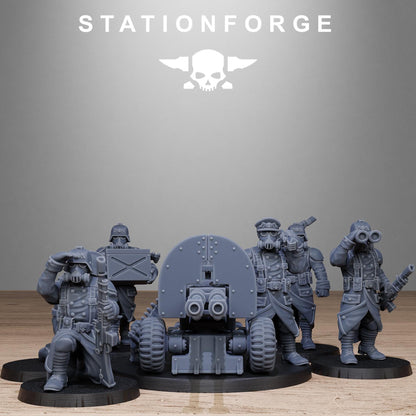 GrimGuard Battle Weapons 2.0, Heavy Weapons Team,  Imperial Guard Miniatures by STATIONFORGE