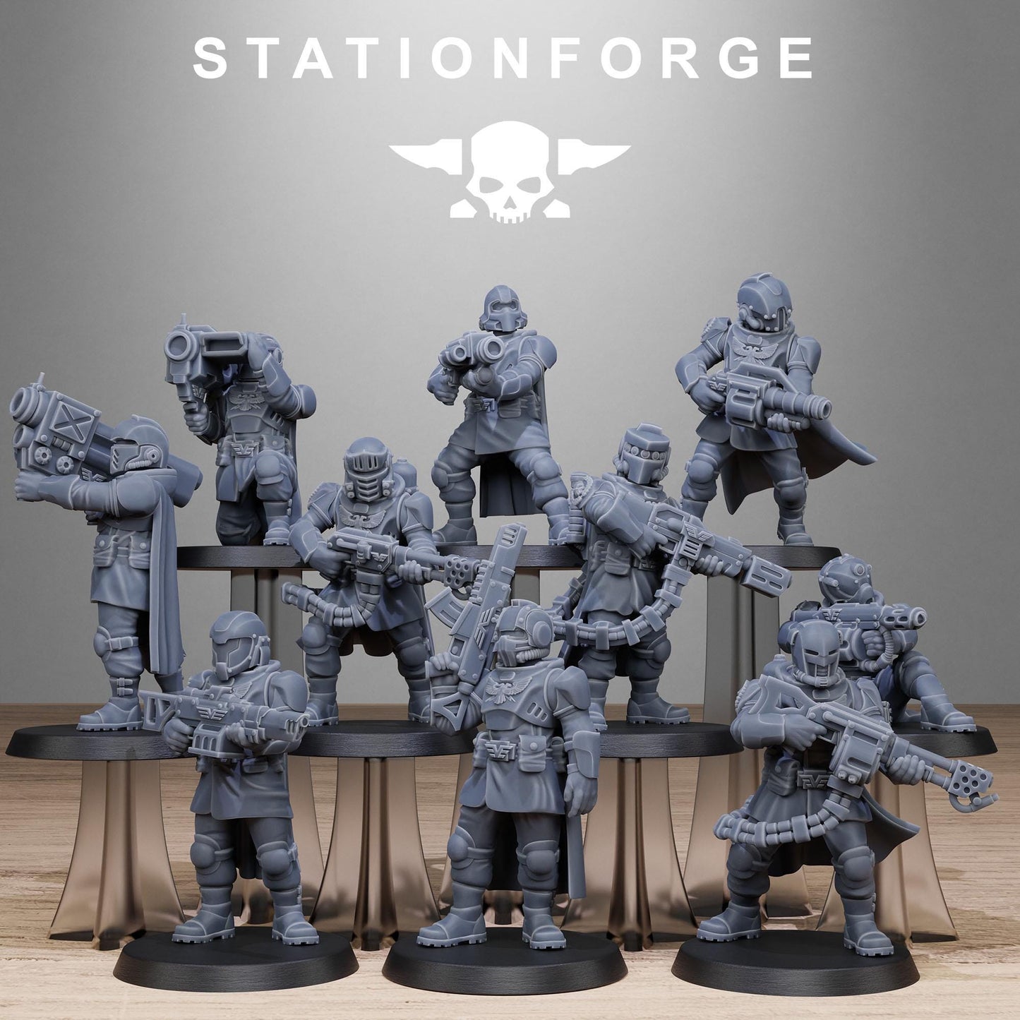 Vaskar Patrol, Death Korps Proxy, Sci-Fi Wargames Miniatures by STATIONFORGE
