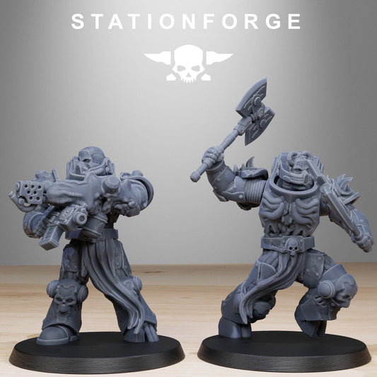Socratis Corrupted Mutants, Modular Sci-Fi Marine warriors by STATIONFORGE, Grimdark Wargames Proxy