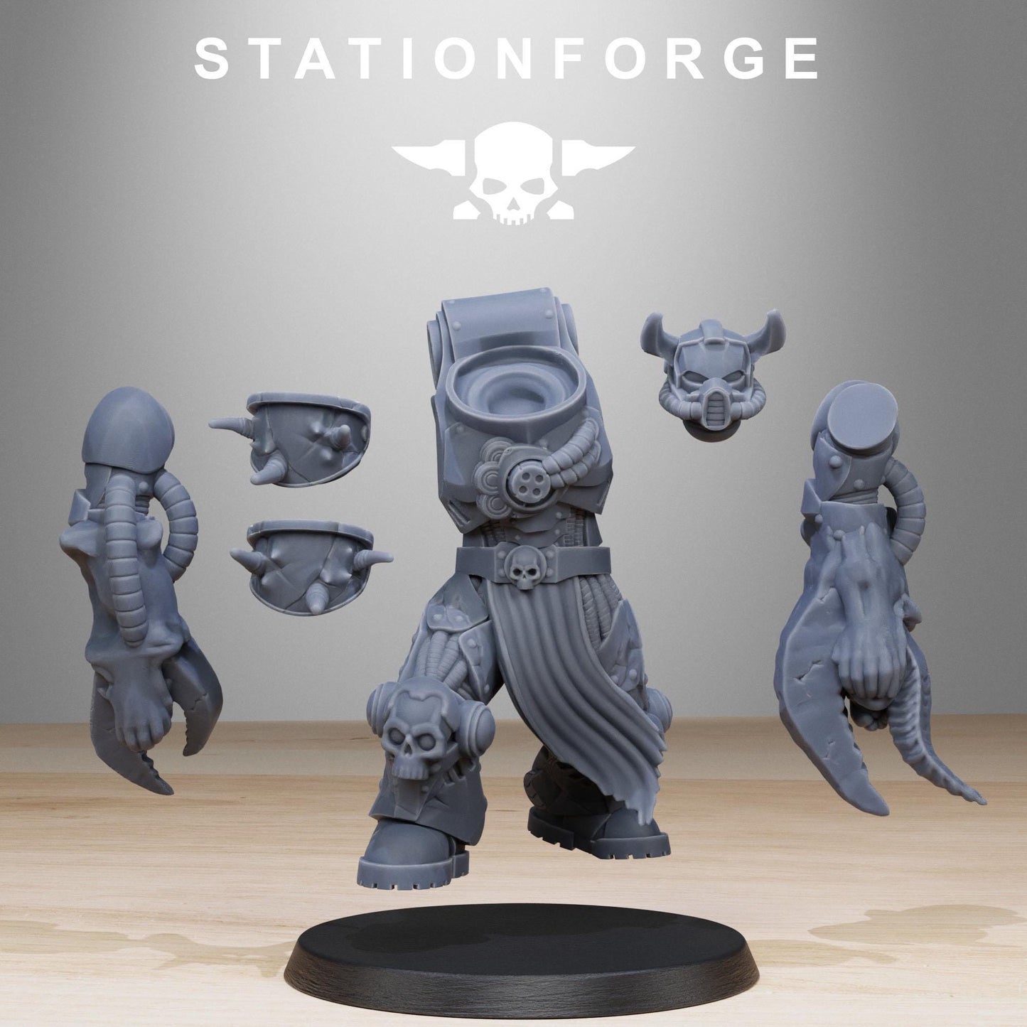 Socratis Corrupted Mutants, Modular Sci-Fi Marine warriors by STATIONFORGE, Grimdark Wargames Proxy