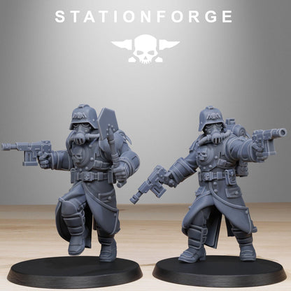 GrimGuard Bombardiers, Death Korps Proxy, Sci-Fi Wargames Miniatures by STATIONFORGE