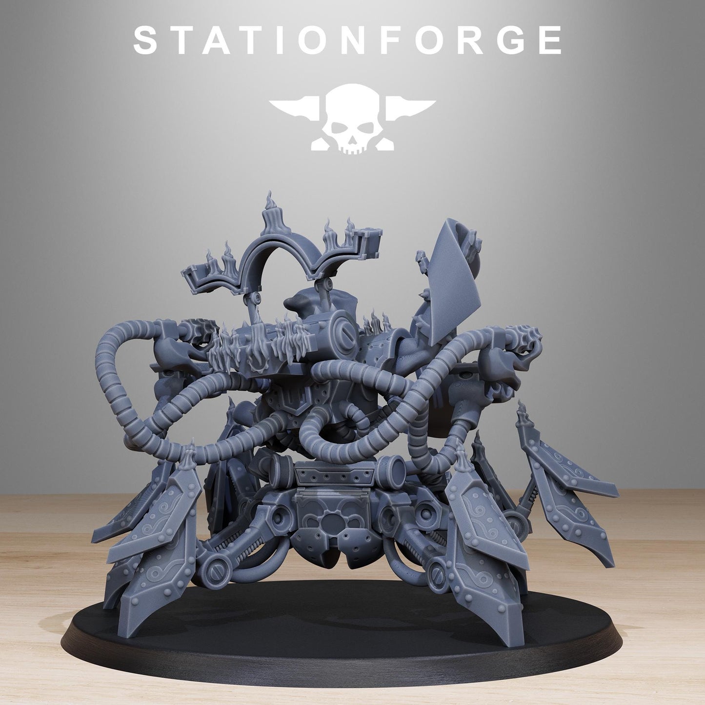 Scavenger Librarian, Space Techno-bots, modular Sci-Fi warriors by STATIONFORGE, Sci-Fi Wargames Cyber-themed Grimdark miniatures