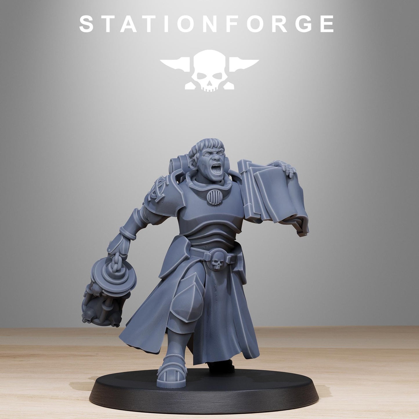 Vodalites Pulpit Modular Set Miniatures by STATIONFORGE,  Imperial guard infantry regiment