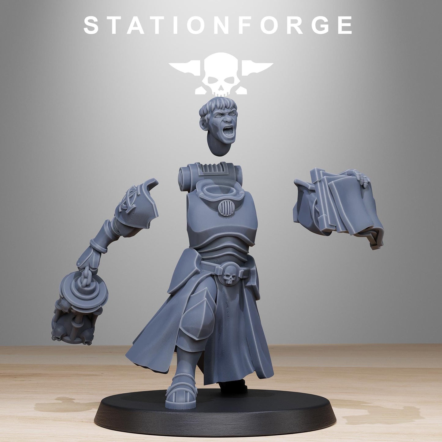 Vodalites Pulpit Modular Set Miniatures by STATIONFORGE,  Imperial guard infantry regiment