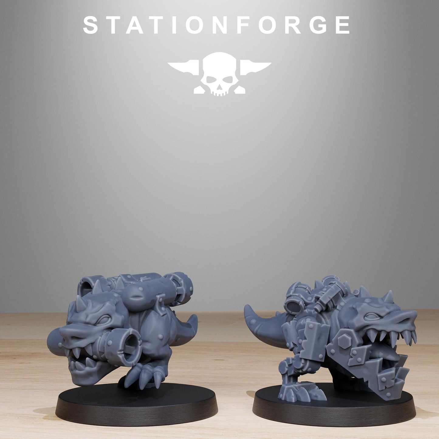 Orkaz Smashers, Space-Faring Orkish Menace Sculpted by STATIONFORGE, Grimdark Compatible, Sci-Fi Wargame Scale