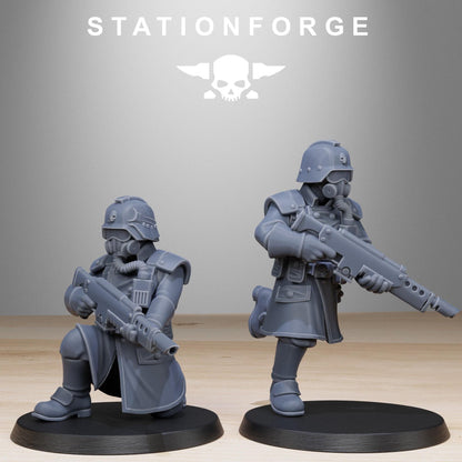 Grimguard Militants, Death Korps Proxy, Sci-Fi Wargames Miniatures by STATIONFORGE