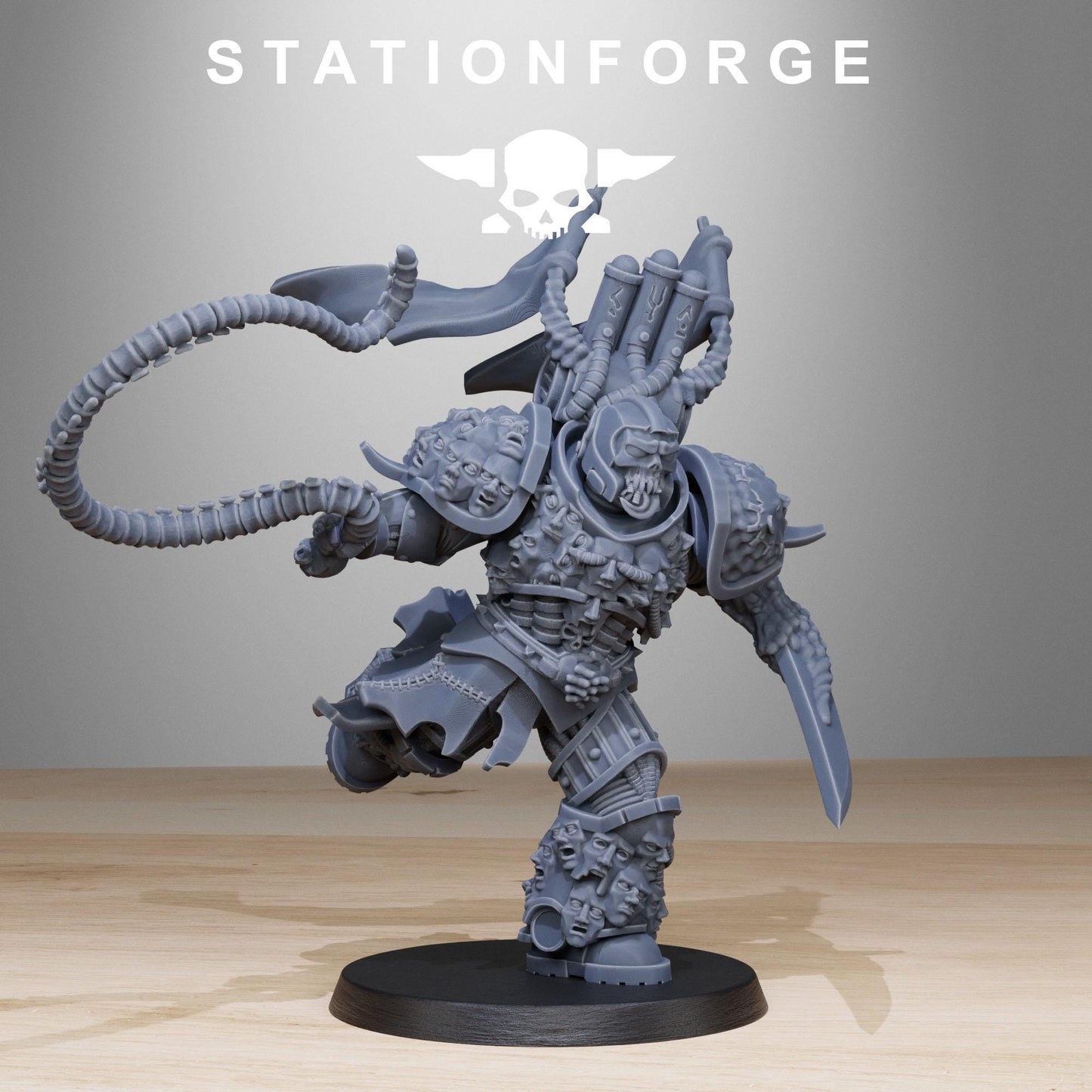 Corrupted Socratis Punisher, Modular Sci-Fi Marine warriors by STATIONFORGE, Grimdark Wargames Proxy