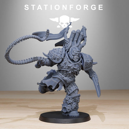 Corrupted Socratis Punisher, Modular Sci-Fi Marine warriors by STATIONFORGE, Grimdark Wargames Proxy