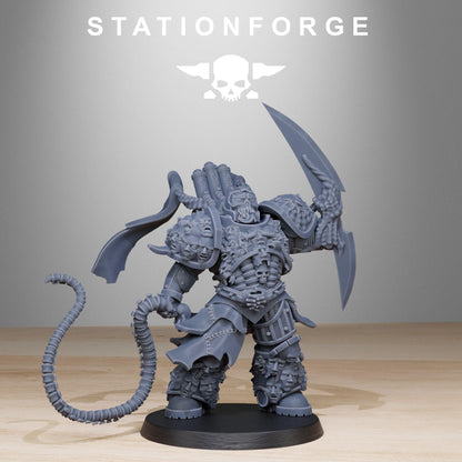 Corrupted Socratis Punisher, Modular Sci-Fi Marine warriors by STATIONFORGE, Grimdark Wargames Proxy