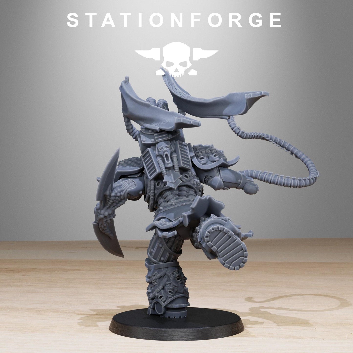 Corrupted Socratis Punisher, Modular Sci-Fi Marine warriors by STATIONFORGE, Grimdark Wargames Proxy