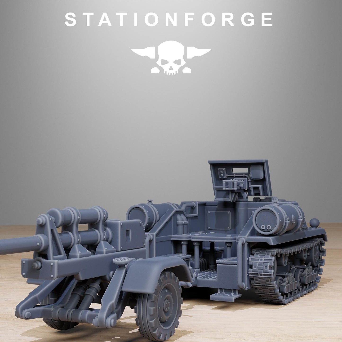 GrimGuard Tankette, Modular Sci-Fi Guardsmen Vehicle by STATIONFORGE, Sci-fi Wargames Proxy, Imperial Guard Transport Truck
