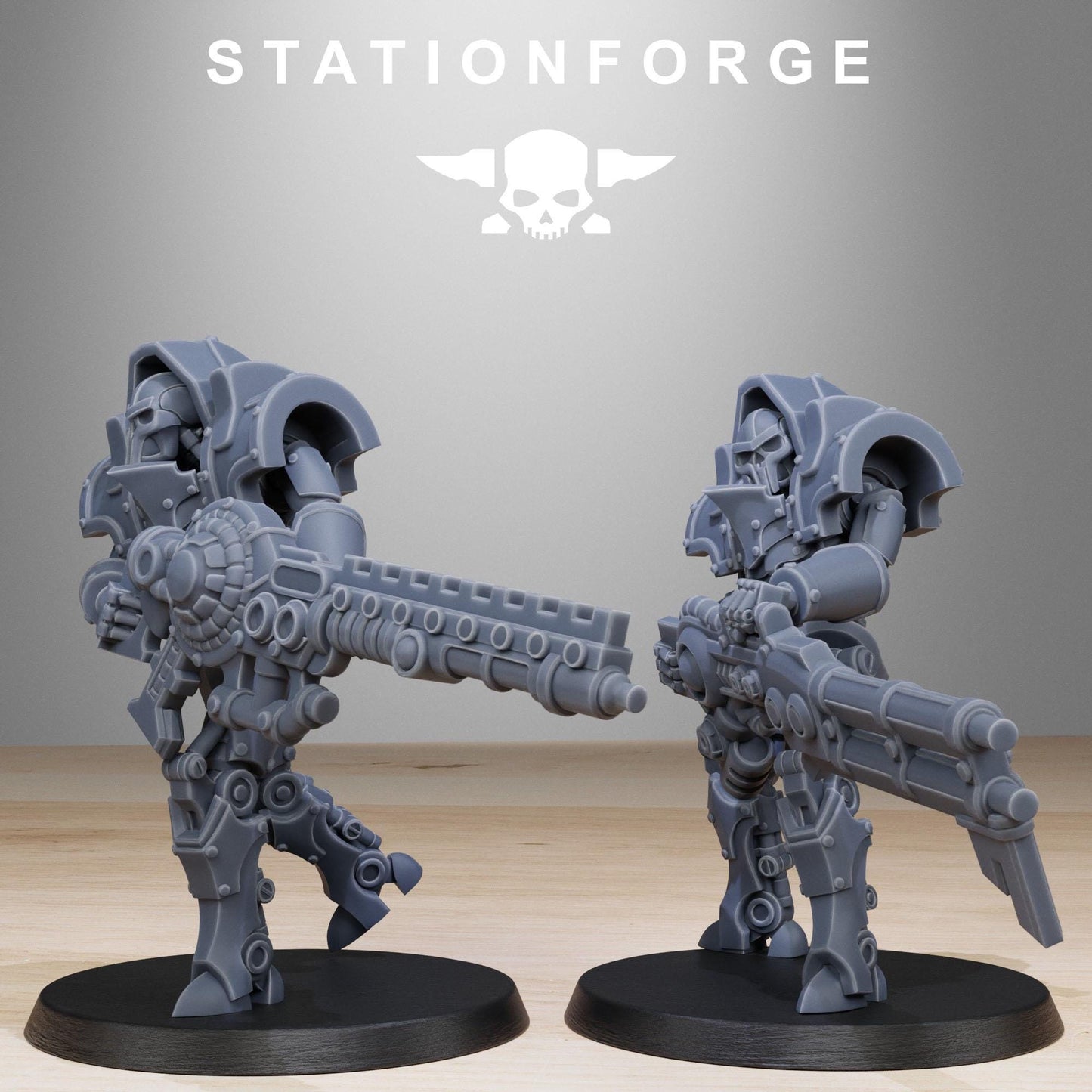 Astronet Heavy Infantry, Modular Sci-Fi Undead Robot Warriors by STATIONFORGE, Grimdark Wargames Proxy