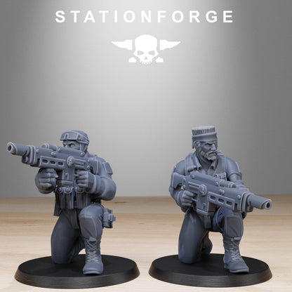 GrimGuard Counter Terrorists, Death Korps Proxy, Sci-Fi Wargames Miniatures by STATIONFORGE