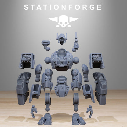 Tarion Strike Mechs Mk1 Builder Kit, Communitarian Alien Infantry, Sci-Fi Wargames Miniatures by STATIONFORGE