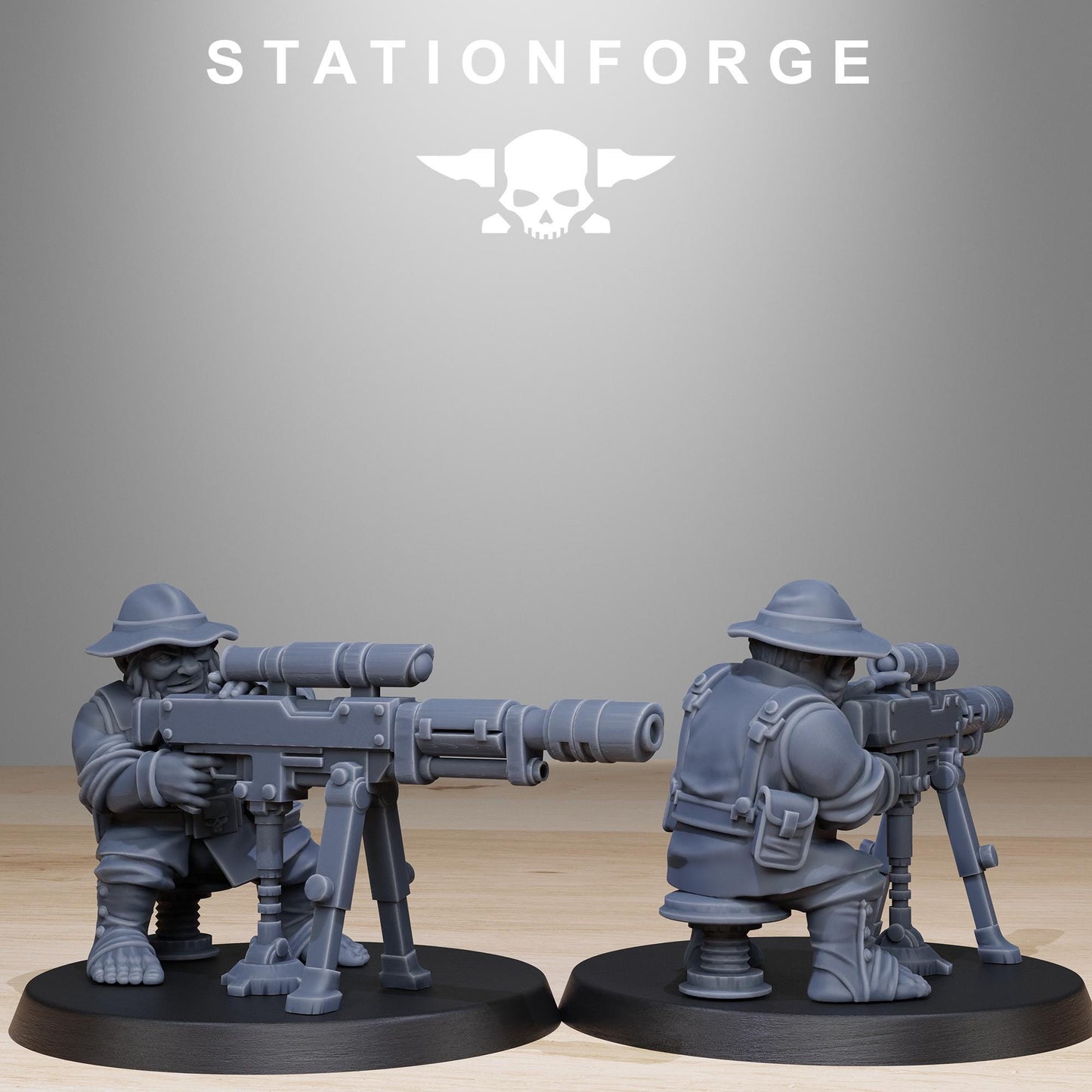GrimGuard Skulldart Trappers, Death Korps Proxy, Sci-Fi Wargames Miniatures by STATIONFORGE
