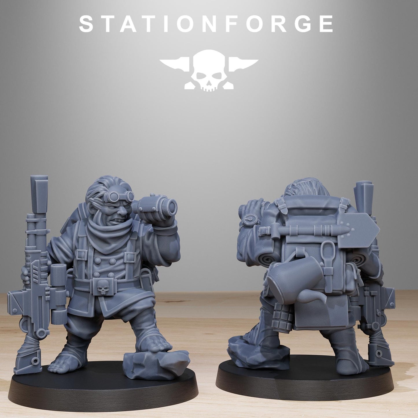 GrimGuard Skulldart Trappers, Death Korps Proxy, Sci-Fi Wargames Miniatures by STATIONFORGE