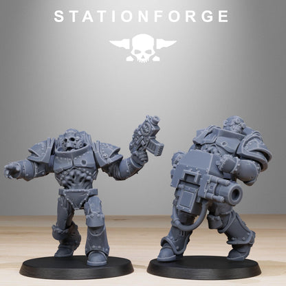Socratis Zombies, Modular Sci-Fi Marine warriors by STATIONFORGE, Grimdark Wargames Proxy