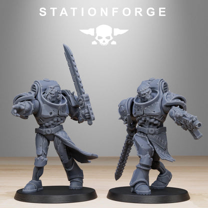 Socratis Zombies, Modular Sci-Fi Marine warriors by STATIONFORGE, Grimdark Wargames Proxy