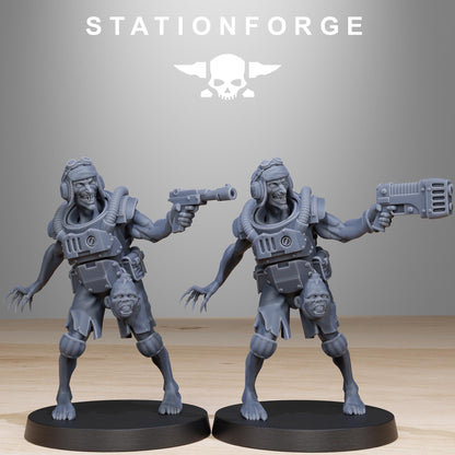 Corrupted Guard Wretched, Chaos Worshipper Sci-Fi Wargames Miniatures by STATIONFORGE, Corrupted Imperial Guard