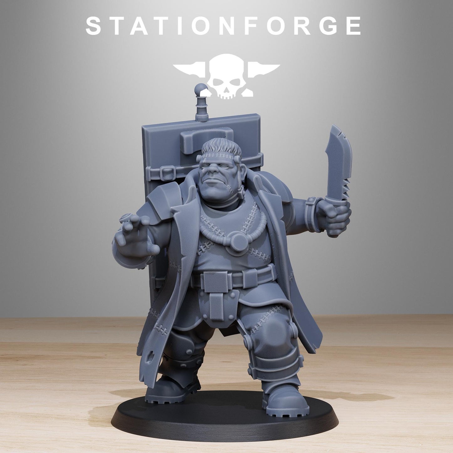 GrimGuard Mutantstein, Imperial Guard Proxy, Sci-Fi Wargames Miniatures by STATIONFORGE