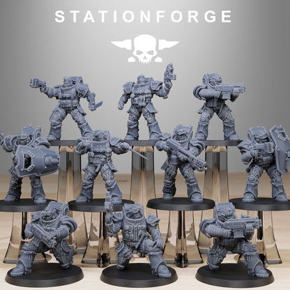 Socratis Light Reinforcement, Modular Sci-Fi Marine warriors by STATIONFORGE, Grimdark Wargames Proxy