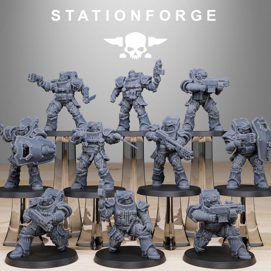Socratis Light Reinforcement, Modular Sci-Fi Marine warriors by STATIONFORGE, Grimdark Wargames Proxy