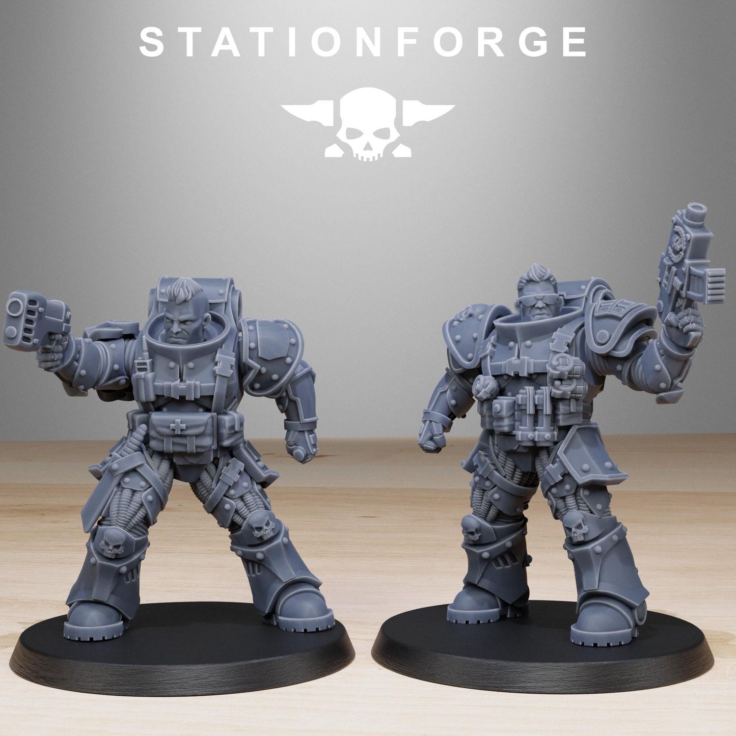 Socratis Light Reinforcement, Modular Sci-Fi Marine warriors by STATIONFORGE, Grimdark Wargames Proxy