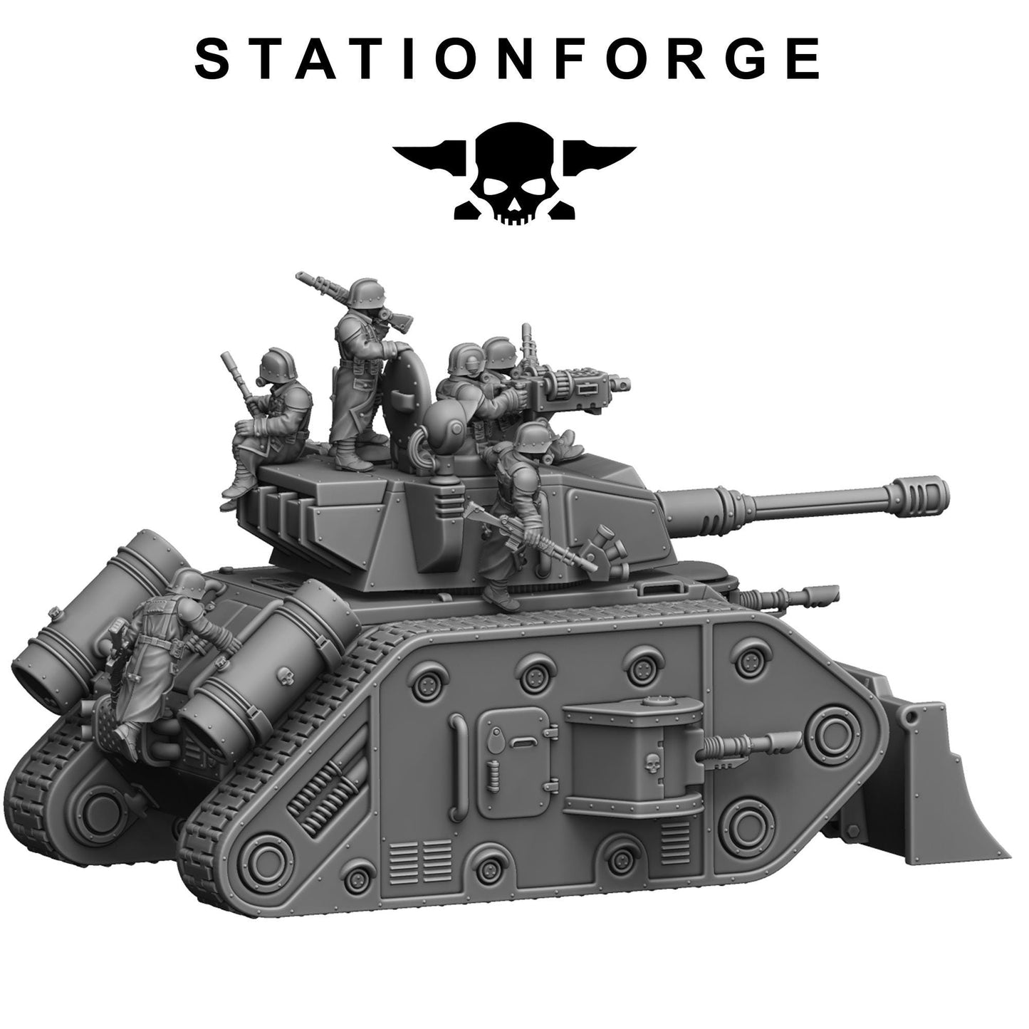 GrimGuard Battle Tank 2.0 - GrimGuard Heavy Tank, Sci-Fi Space Guard Soldiers by STATIONFORGE
