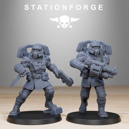 Vaskar Jump Squad, Death Korps Proxy, Sci-Fi Wargames Miniatures by STATIONFORGE
