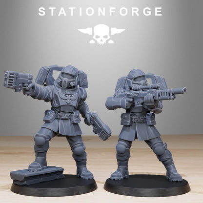 Vaskar Jump Squad, Death Korps Proxy, Sci-Fi Wargames Miniatures by STATIONFORGE