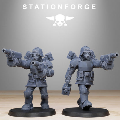 GrimGuard Aero Troops, Death Korps Proxy, Sci-Fi Wargames Miniatures by STATIONFORGE