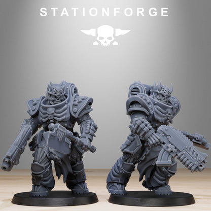 Socratis Dragon Knights, Modular Sci-Fi Marine warriors by STATIONFORGE, Grimdark Wargames Proxy