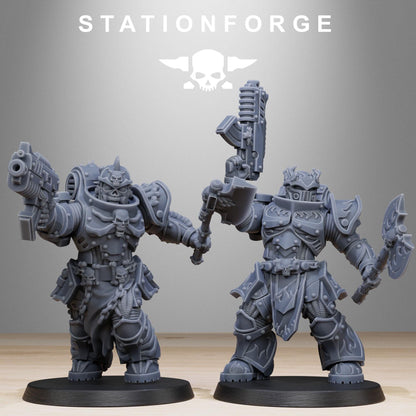 Socratis Dragon Knights, Modular Sci-Fi Marine warriors by STATIONFORGE, Grimdark Wargames Proxy