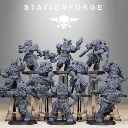 Socratis Dragon Knights, Modular Sci-Fi Marine warriors by STATIONFORGE, Grimdark Wargames Proxy
