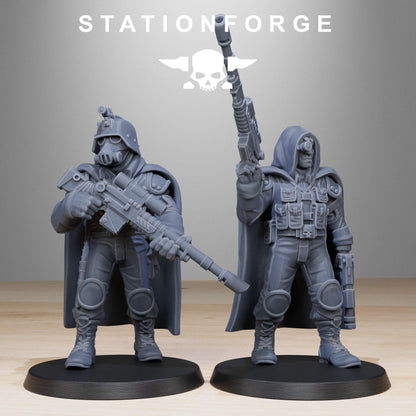 GrimGuard Snipers, Death Korps Proxy, Sci-Fi Wargames Miniatures by STATIONFORGE