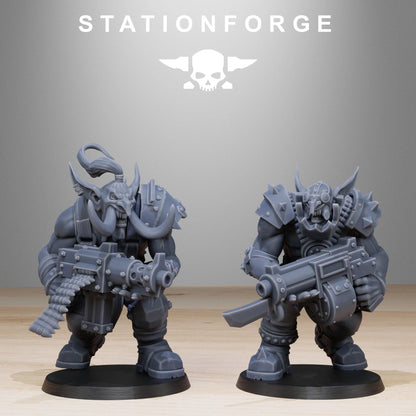 Orkaz Trolls, Space-Faring Orkish Menace Sculpted by STATIONFORGE, Grimdark Compatible, Sci-Fi Wargame Scale