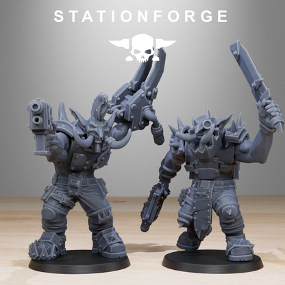 Orkaz Trolls, Space-Faring Orkish Menace Sculpted by STATIONFORGE, Grimdark Compatible, Sci-Fi Wargame Scale