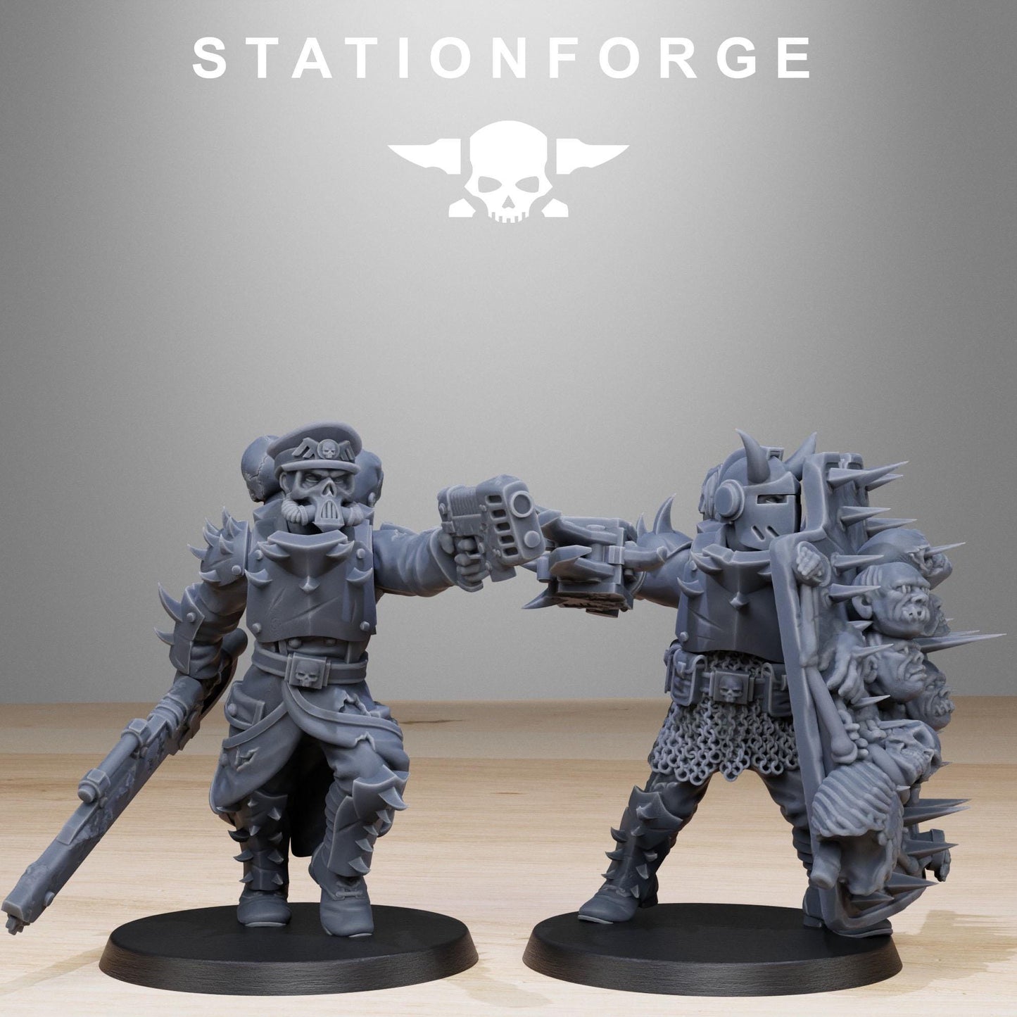 Corrupted Guard Builder Kit, Chaos Worshipper Sci-Fi Wargames Miniatures by STATIONFORGE, Corrupted Imperial Guard