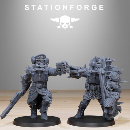 Corrupted Guard Builder Kit, Chaos Worshipper Sci-Fi Wargames Miniatures by STATIONFORGE, Corrupted Imperial Guard