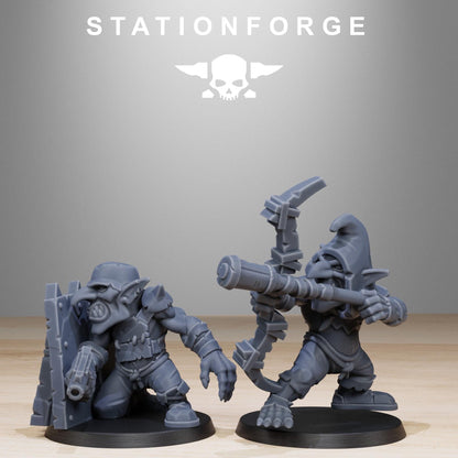 Gobs Infantry Reborn, Space-Faring Orkish Menace Sculpted by STATIONFORGE, Grimdark Compatible, Sci-Fi Wargame Scale