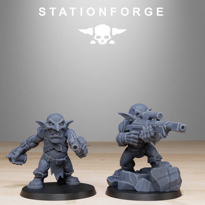 Gobs Infantry Reborn, Space-Faring Orkish Menace Sculpted by STATIONFORGE, Grimdark Compatible, Sci-Fi Wargame Scale