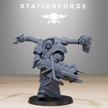 Scavenger Volatiles Infantry, Space Techno-bots, modular Sci-Fi warriors by STATIONFORGE, Sci-Fi Wargames Cyber-themed Grimdark miniatures