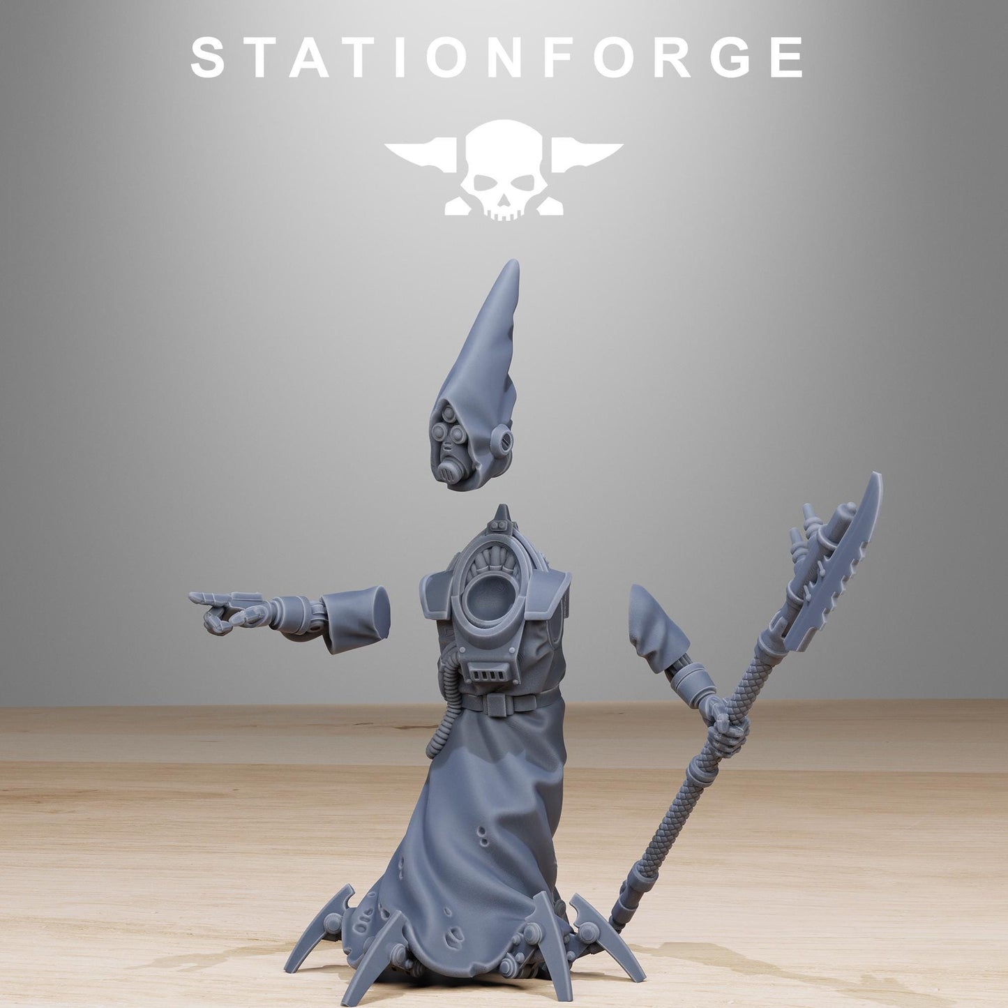 Scavenger Elders, Space Techno-bots, modular Sci-Fi warriors by STATIONFORGE, Sci-Fi Wargames Cyber-themed Grimdark miniatures