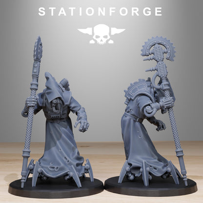 Scavenger Elders, Space Techno-bots, modular Sci-Fi warriors by STATIONFORGE, Sci-Fi Wargames Cyber-themed Grimdark miniatures