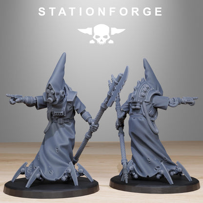Scavenger Elders, Space Techno-bots, modular Sci-Fi warriors by STATIONFORGE, Sci-Fi Wargames Cyber-themed Grimdark miniatures