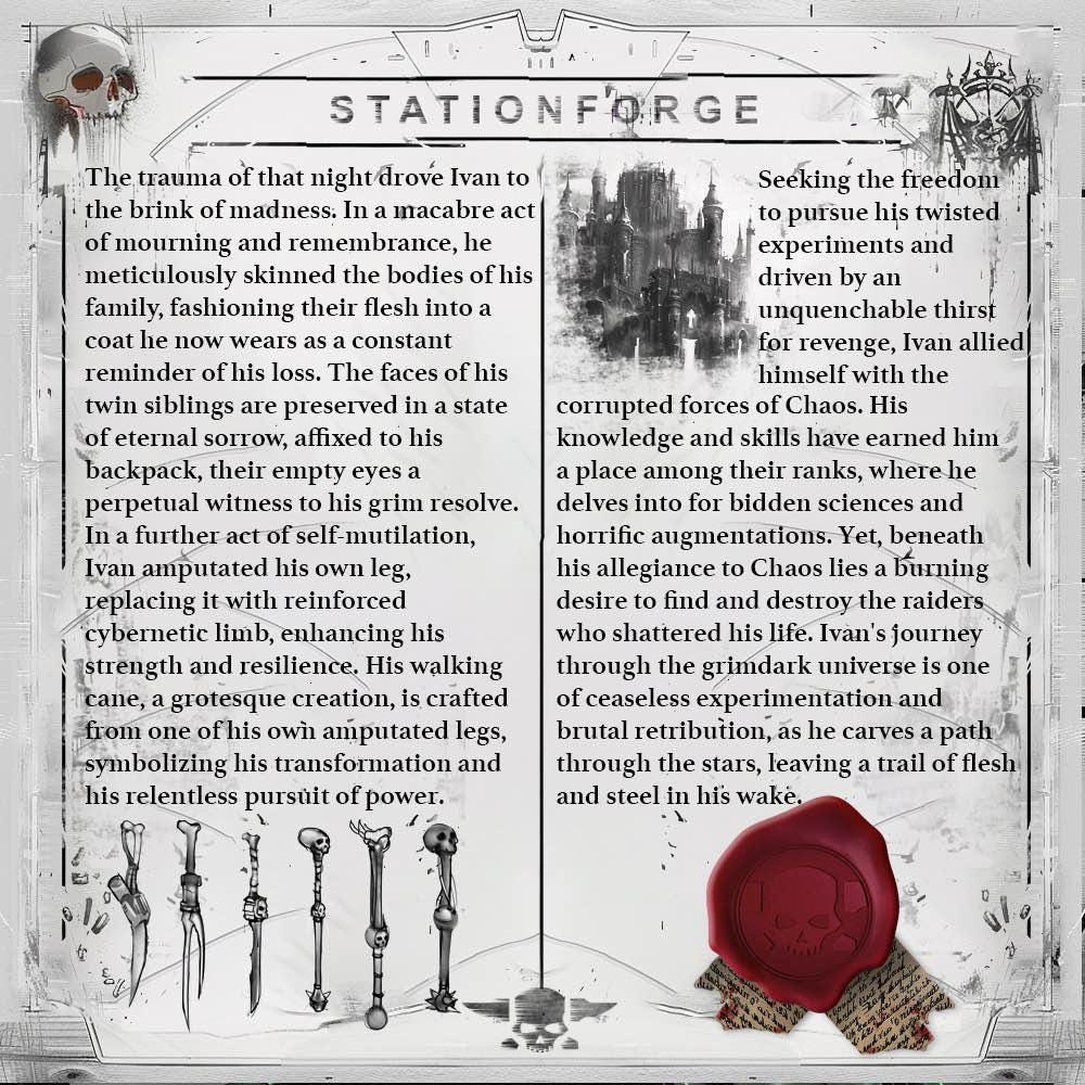 Ivan Kruck, Modular Sci-Fi Marine warriors by STATIONFORGE, Grimdark Wargames Proxy