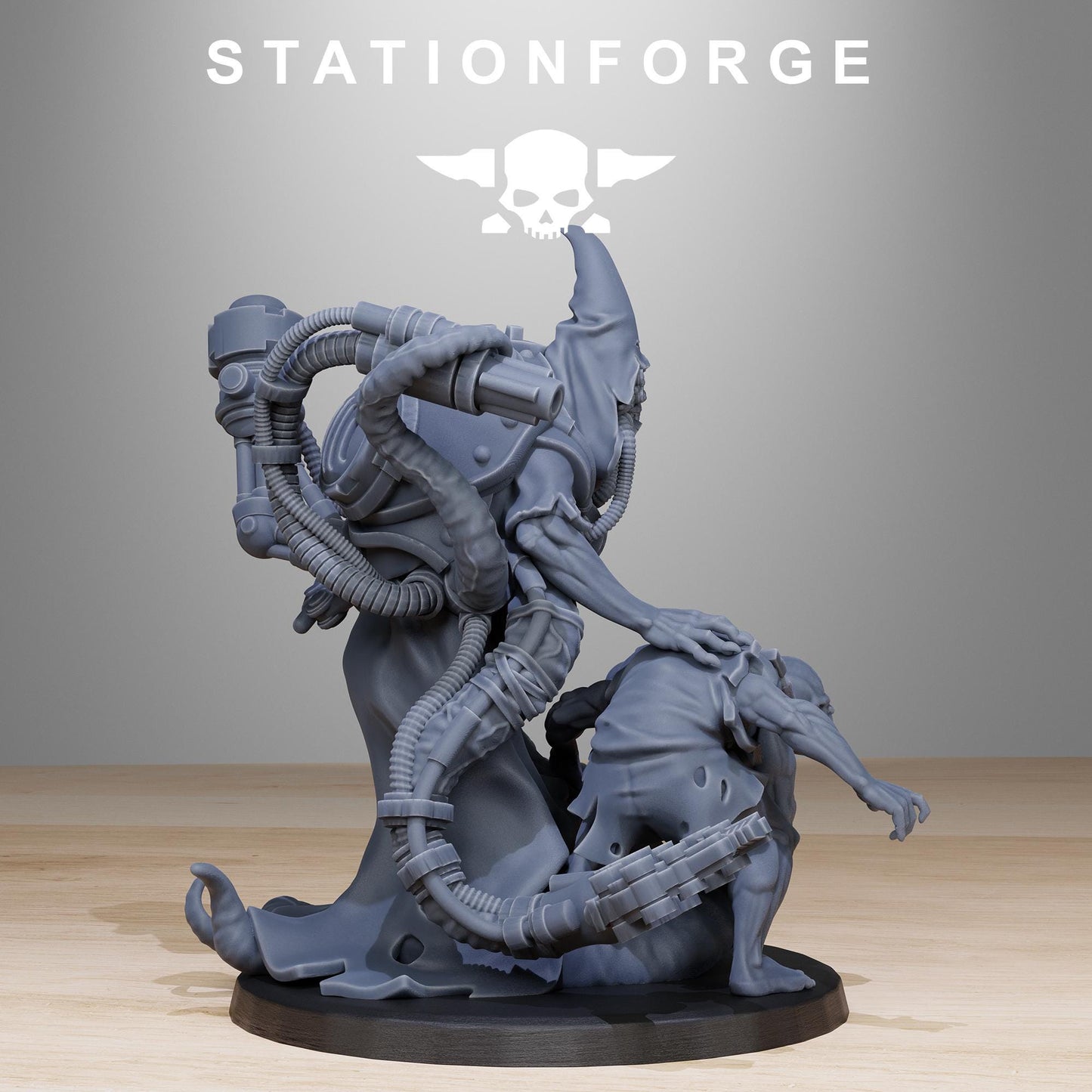 Scavenger Lotharius, Space Techno-bots, modular Sci-Fi warriors by STATIONFORGE, Sci-Fi Wargames Cyber-themed Grimdark miniatures