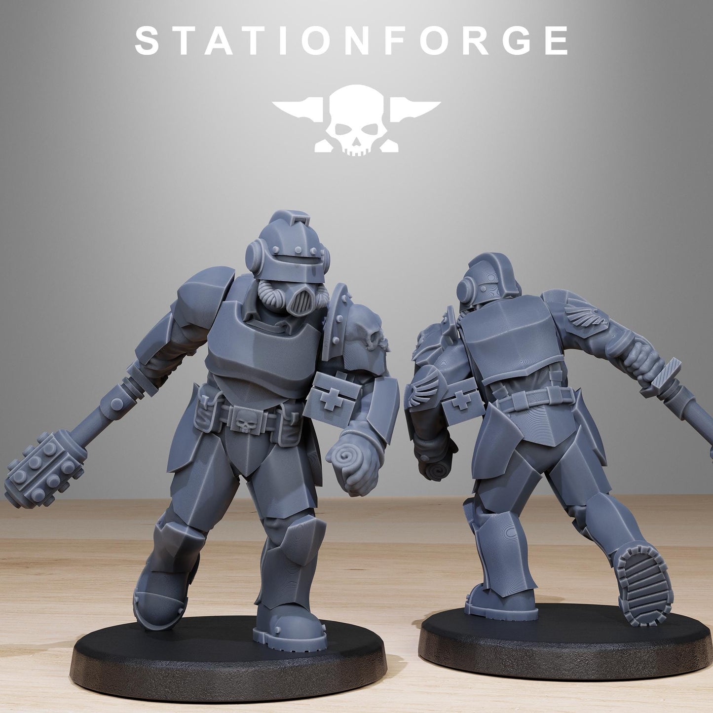 GrimGuard Enforcers, Death Korps Proxy, Sci-Fi Wargames Miniatures by STATIONFORGE